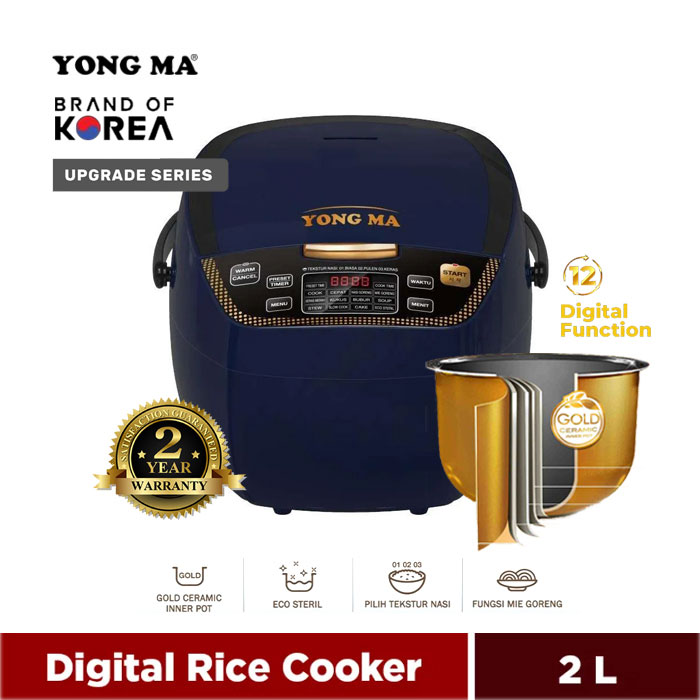 Yong Ma Digital Rice Cooker 2L - SMC8017N | SMC-8017N Blue Navy